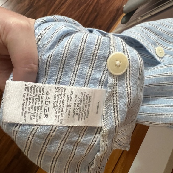 Cassie Button-Front Midi Dress in Linen - Picture 9 of 10